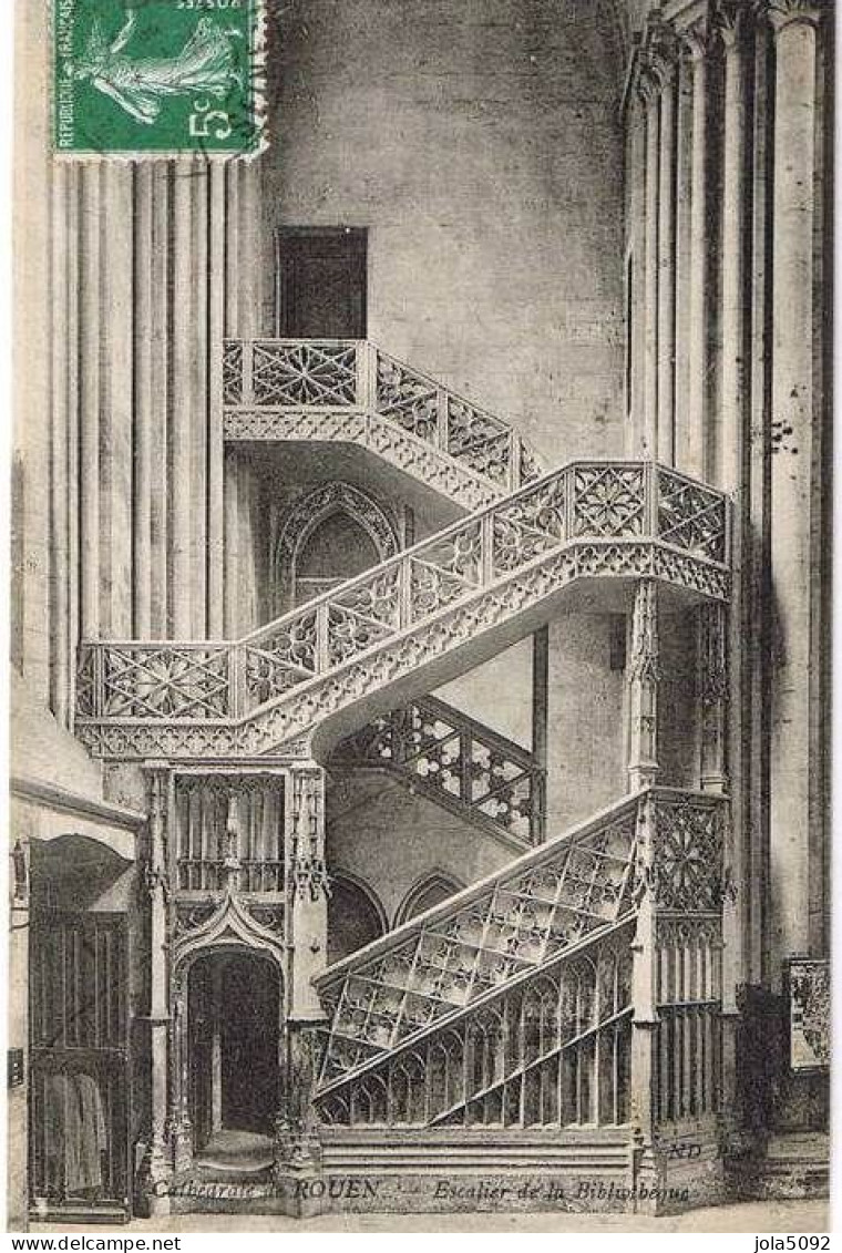 76 - Cathédrale De ROUEN - Escalier De La Bibliothèque - Rouen