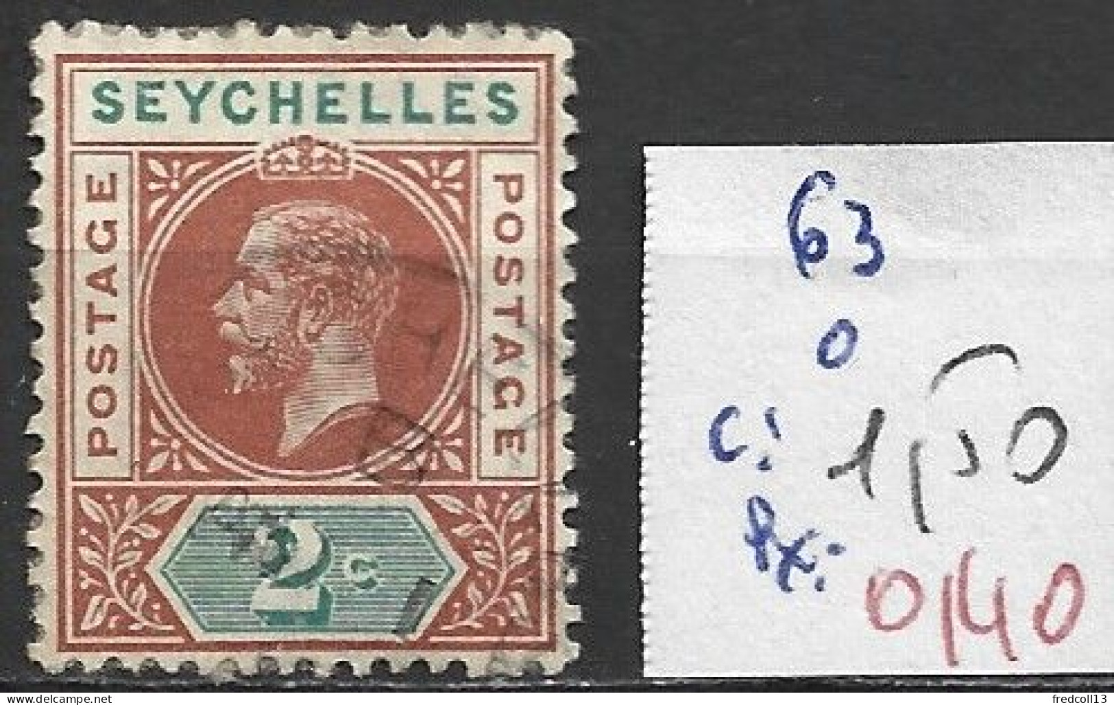 SEYCHELLES 63 Oblitéré Côte 1.50 € - Seychellen (...-1976)