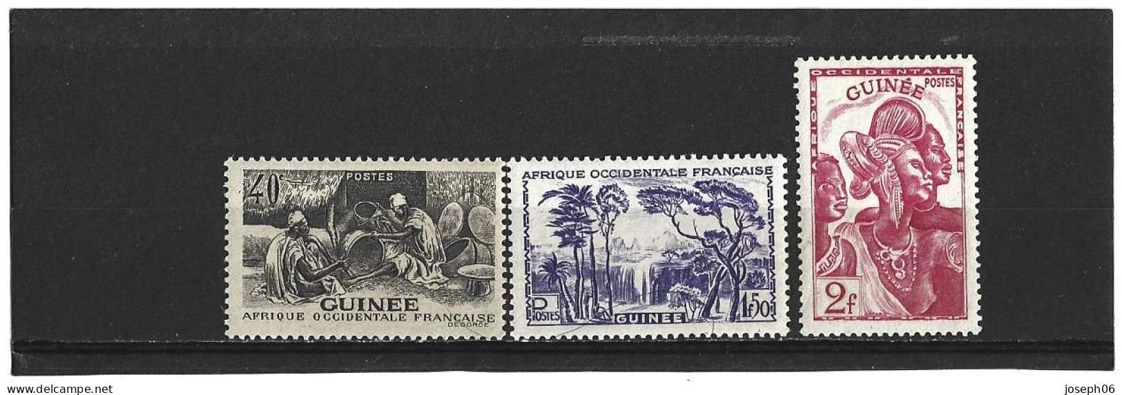 GUINEE   1943 - 44   Y.T. N° 178  à  184  Incomplet  NEUF* - Unused Stamps