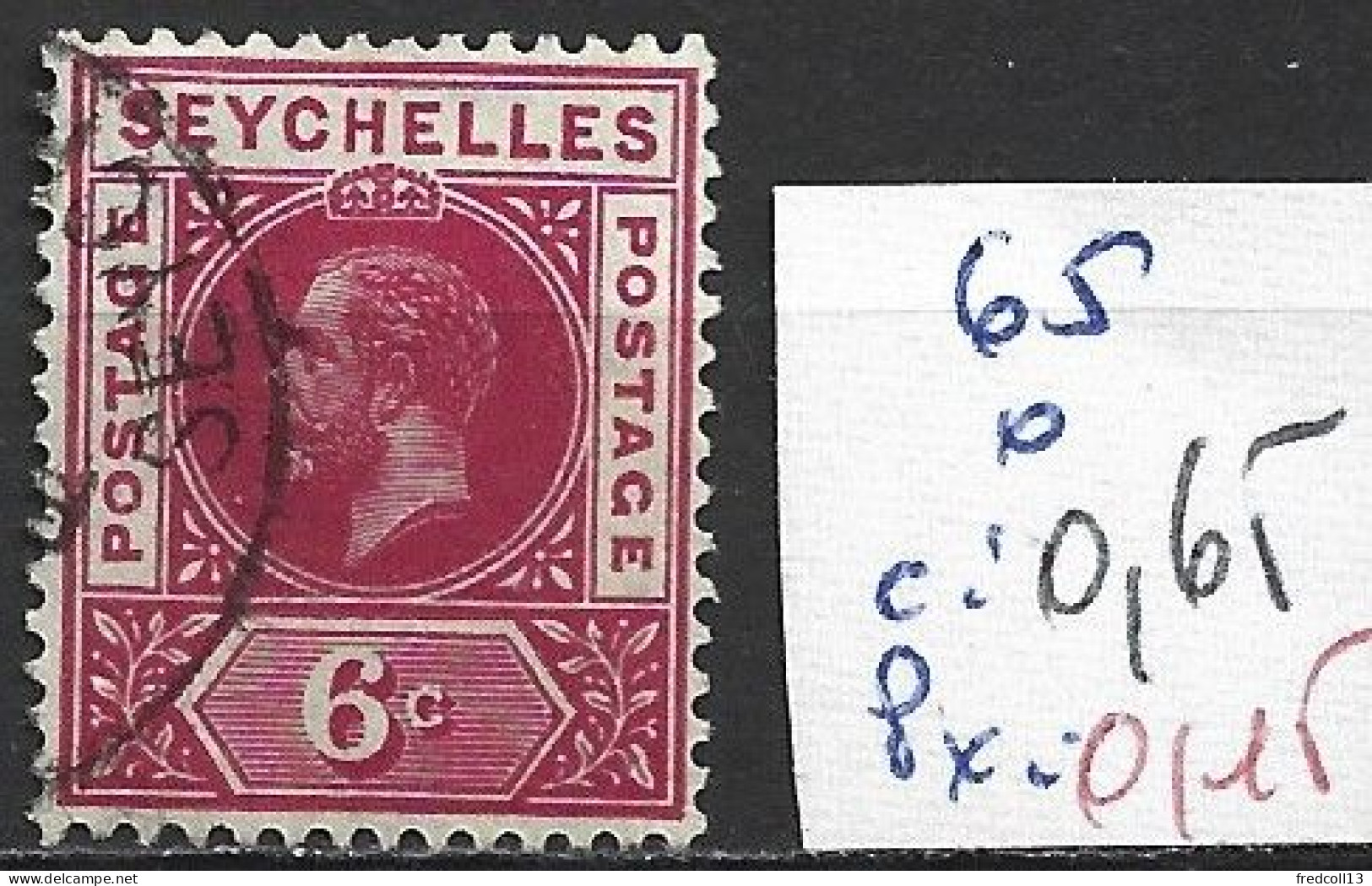 SEYCHELLES 65 Oblitéré Côte 0.65 € - Seychellen (...-1976)