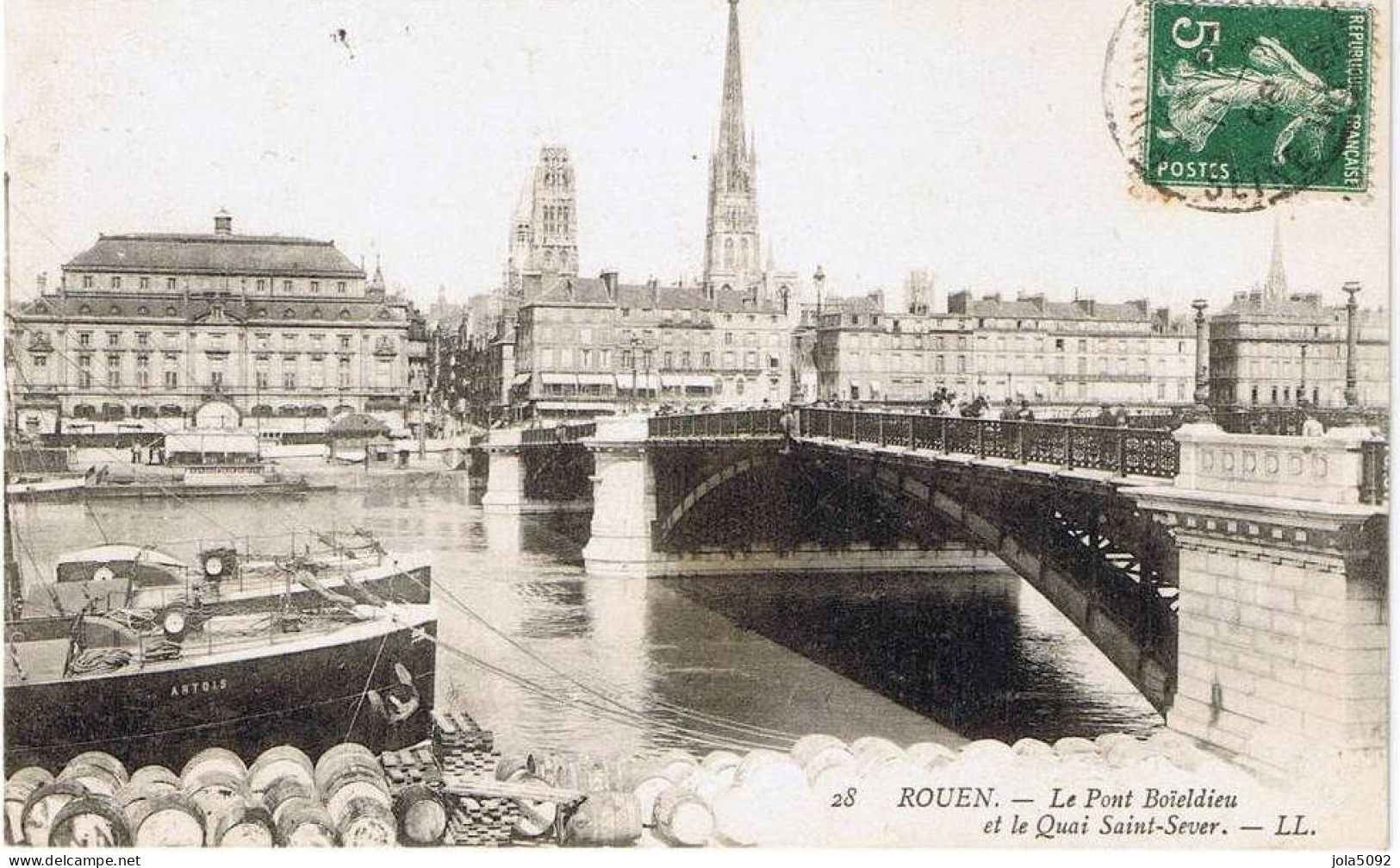 76 - ROUEN - Le Pont Boïeldieu Et Le Quai Saint-Sever - Rouen