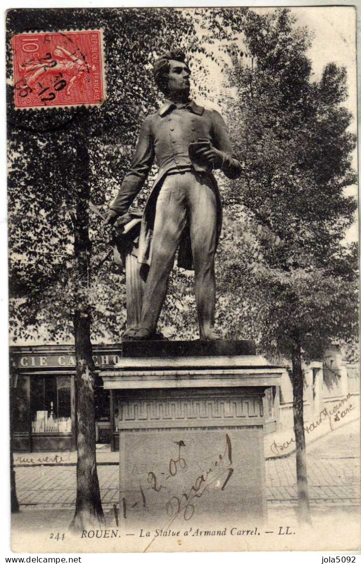 76 - ROUEN - La Statue D'Armand Carel - Rouen