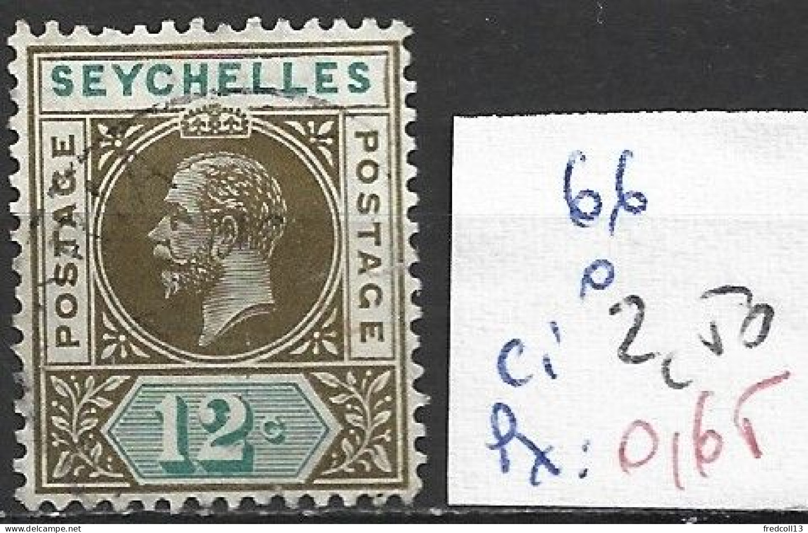 SEYCHELLES 66 Oblitéré Côte 2.50 € - Seychelles (...-1976)