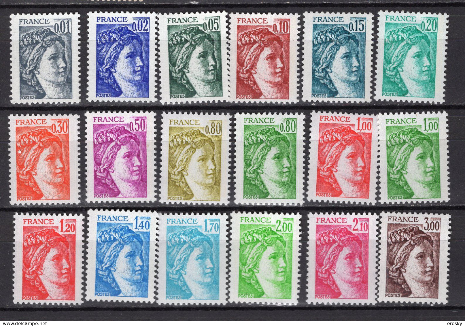 M7224 - FRANCE Yv N°1962/79 ** - Unused Stamps