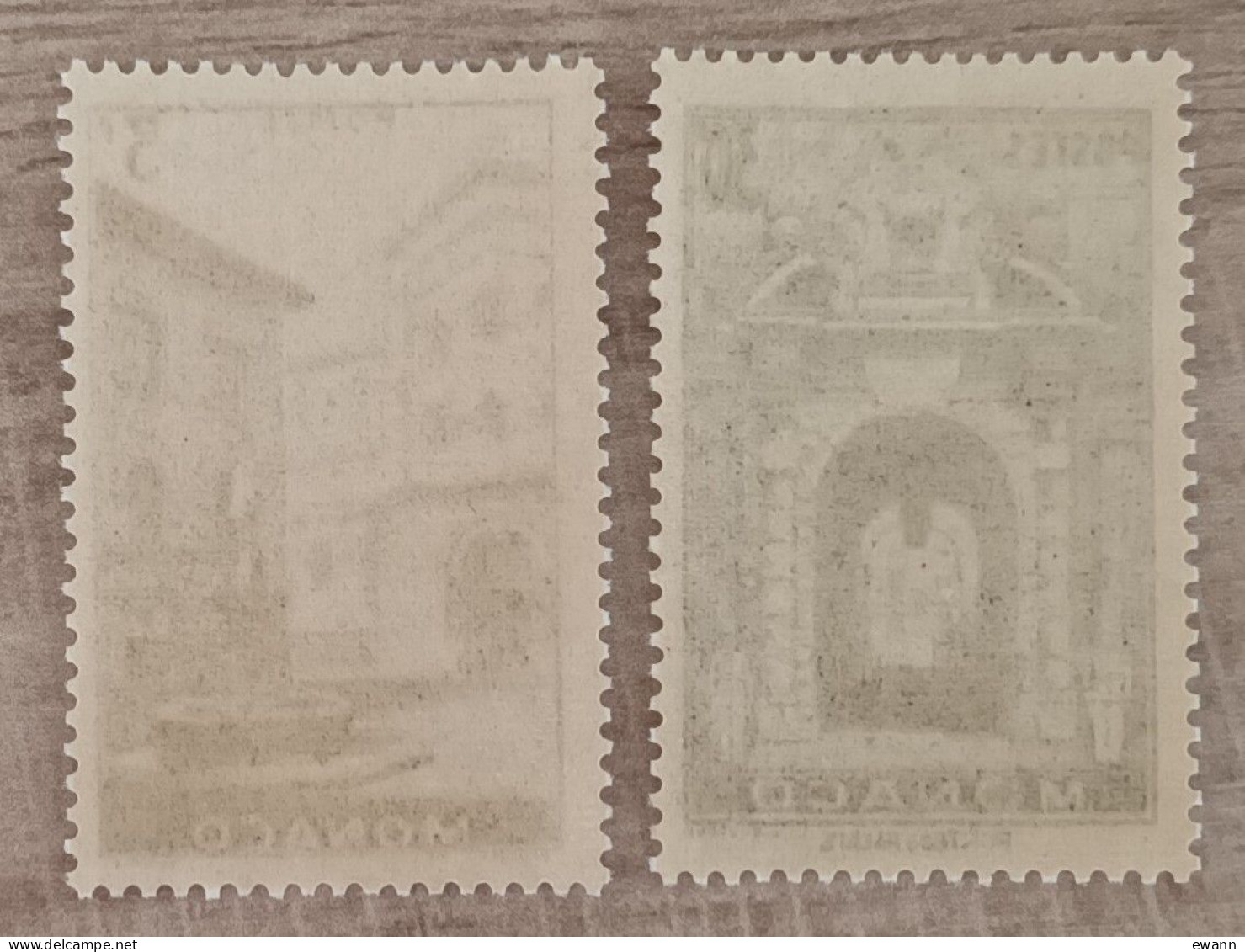 Monaco - YT N°369, 370 - Vues De La Principauté - 1951 - Neuf - Unused Stamps