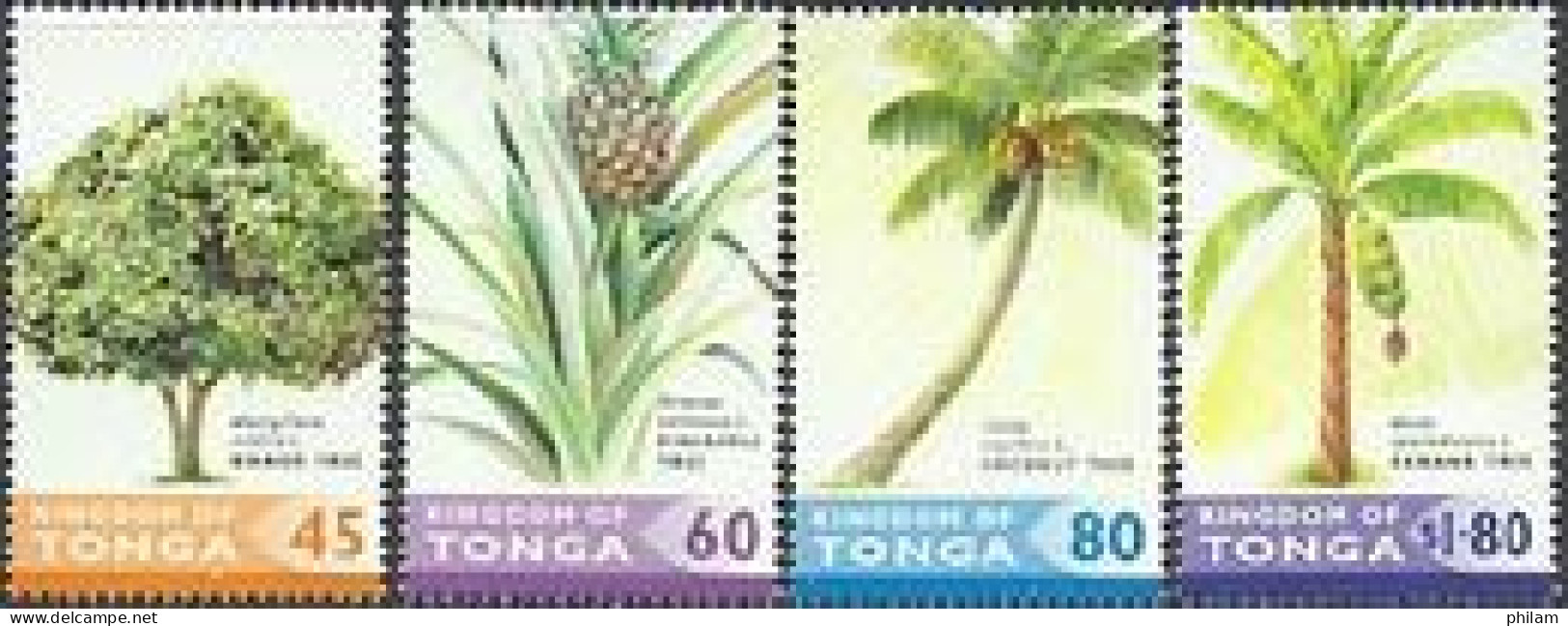 TONGA 2004 - Arbres Fruitiers - 4 V. - Frutta