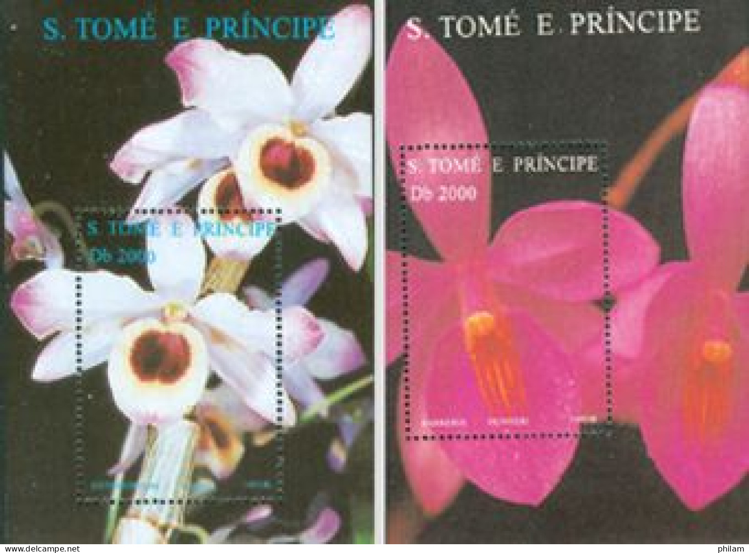 S.TOME E PRINCIPE 1995 - Orchidées - 2 Blocs - São Tomé Und Príncipe