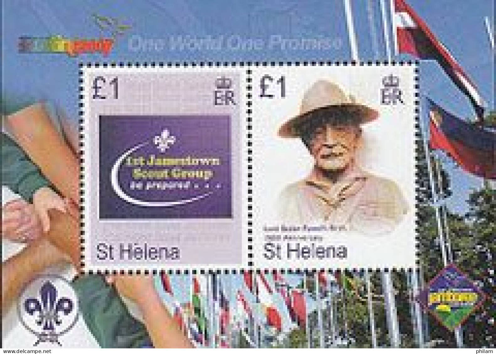 ST HELENE 2007 - Centenaire Du Scoutisme - Bloc - Unused Stamps