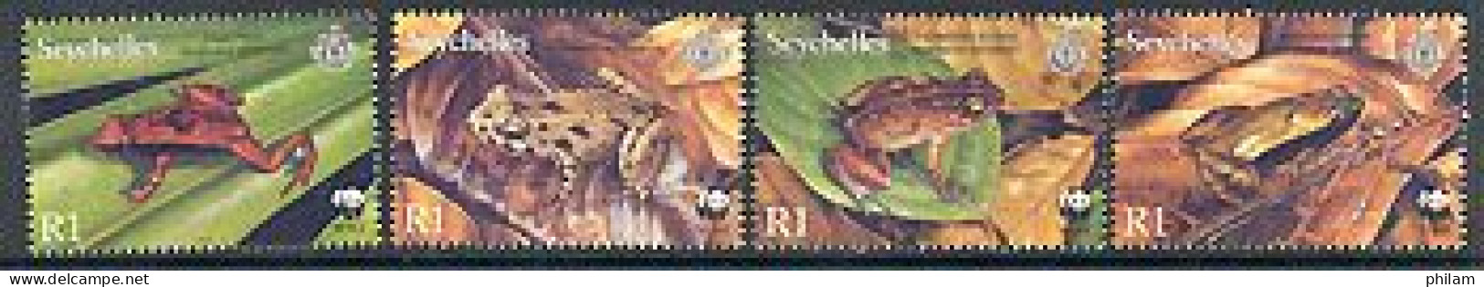 SEYCHELLES 2003 - W.W.F. -  Grenouilles - 4 V. - Kikkers