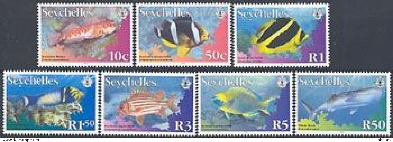 SEYCHELLES 2003 -  Poissons - I - 7 V. - Fishes