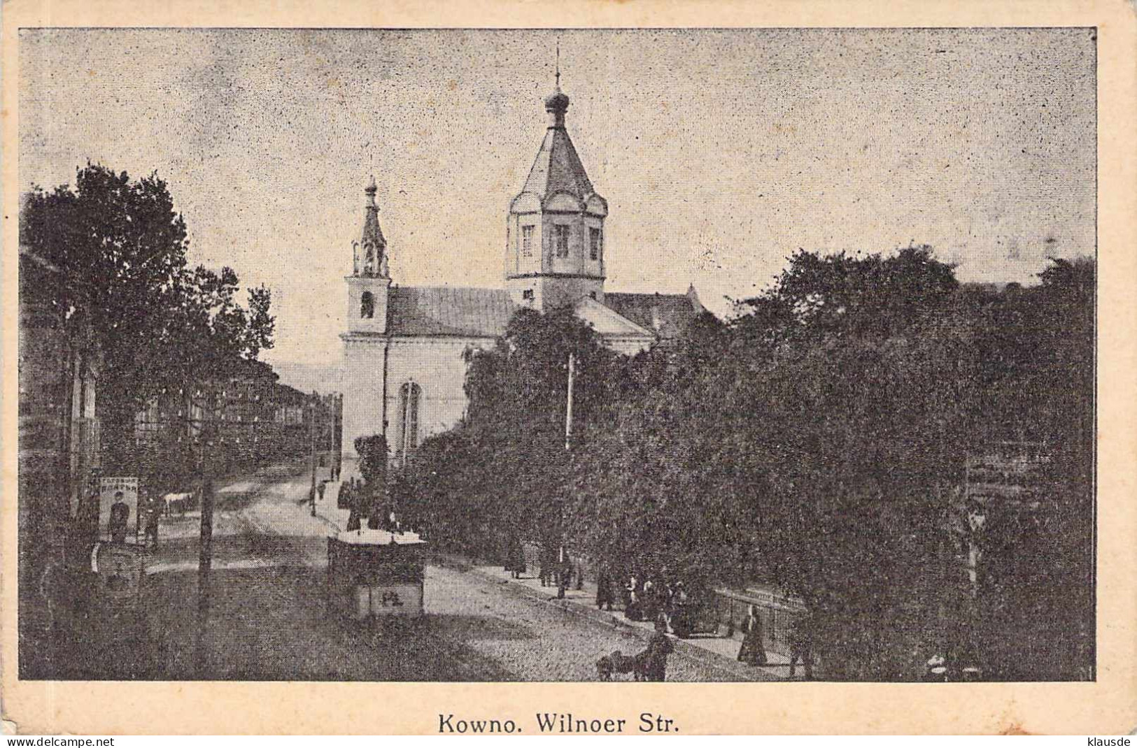 Kowno (Kaunas) - Wilnoer Str. Gel.1915 Feldpost - Lettonie