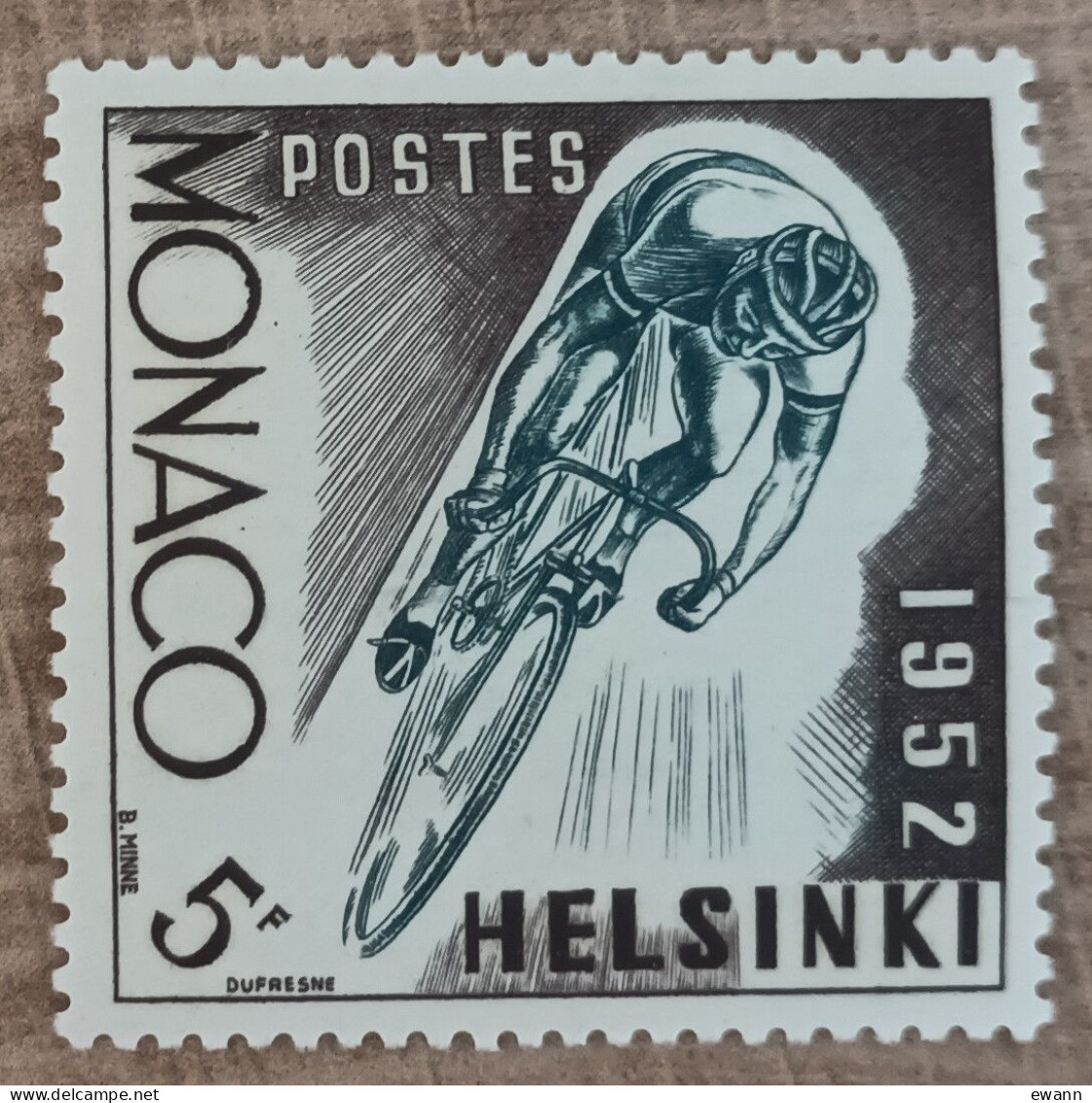 Monaco - YT N°389 - Jeux Olympiques D'Helsinki / Cyclisme - 1953 - Neuf - Neufs