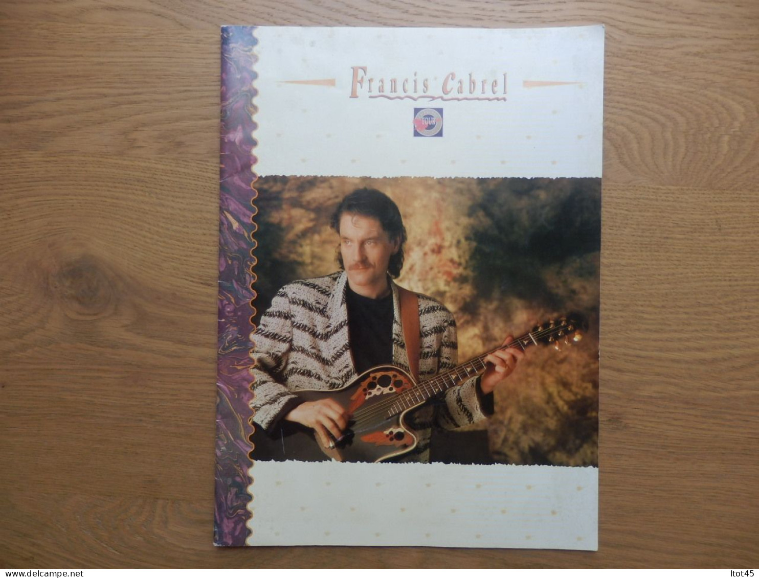 PROGRAMME FRANCIS CABREL SABACANE TOUR 1989 1990 - Programmes