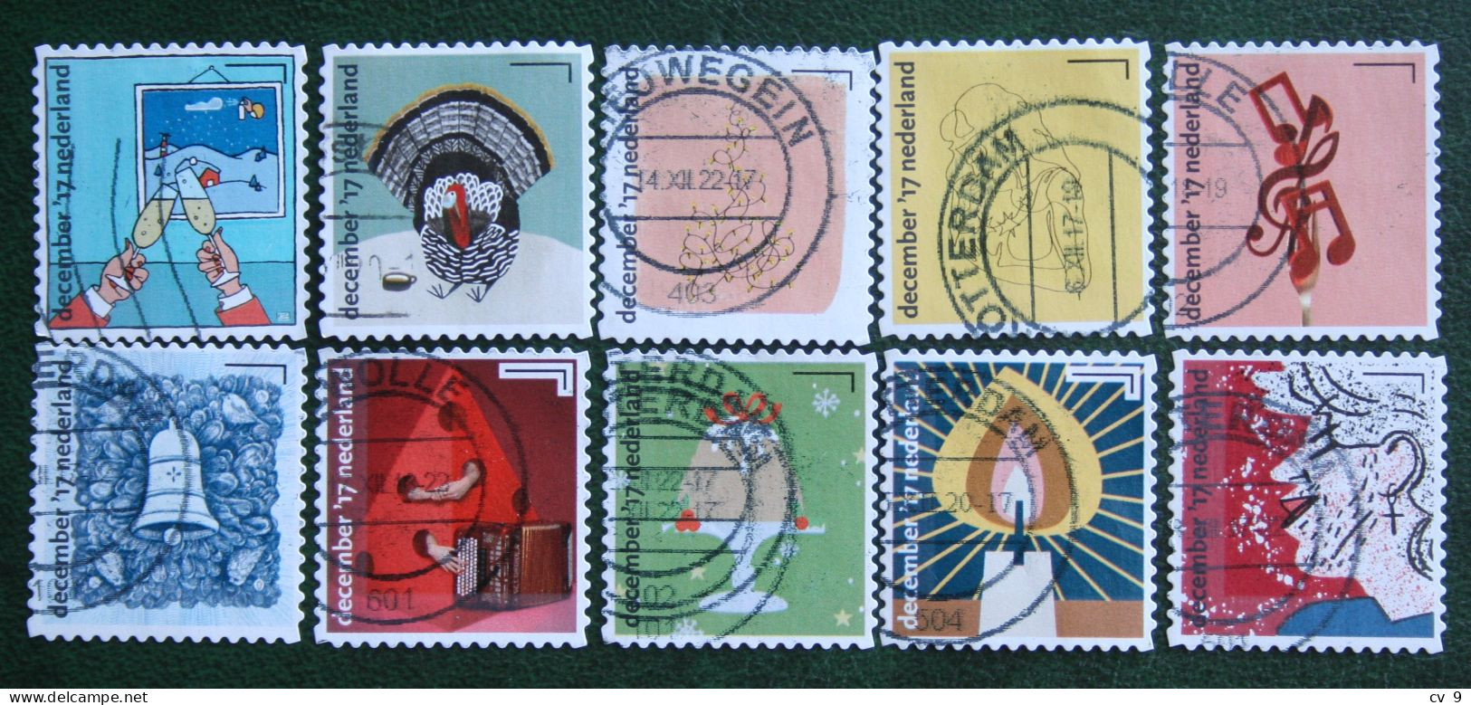 Decemberzegels Weihnachten Christmas Noel NVPH 3588-3597 (Mi 3659-3668) 2017 Gestempeld / USED NEDERLAND / NIEDERLANDE - Used Stamps