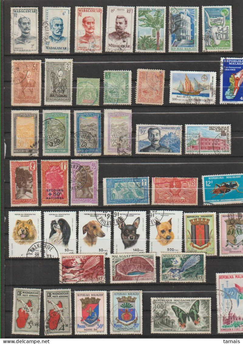 Madagascar   Lot De 42   Timbres (lot 3) - Gebruikt