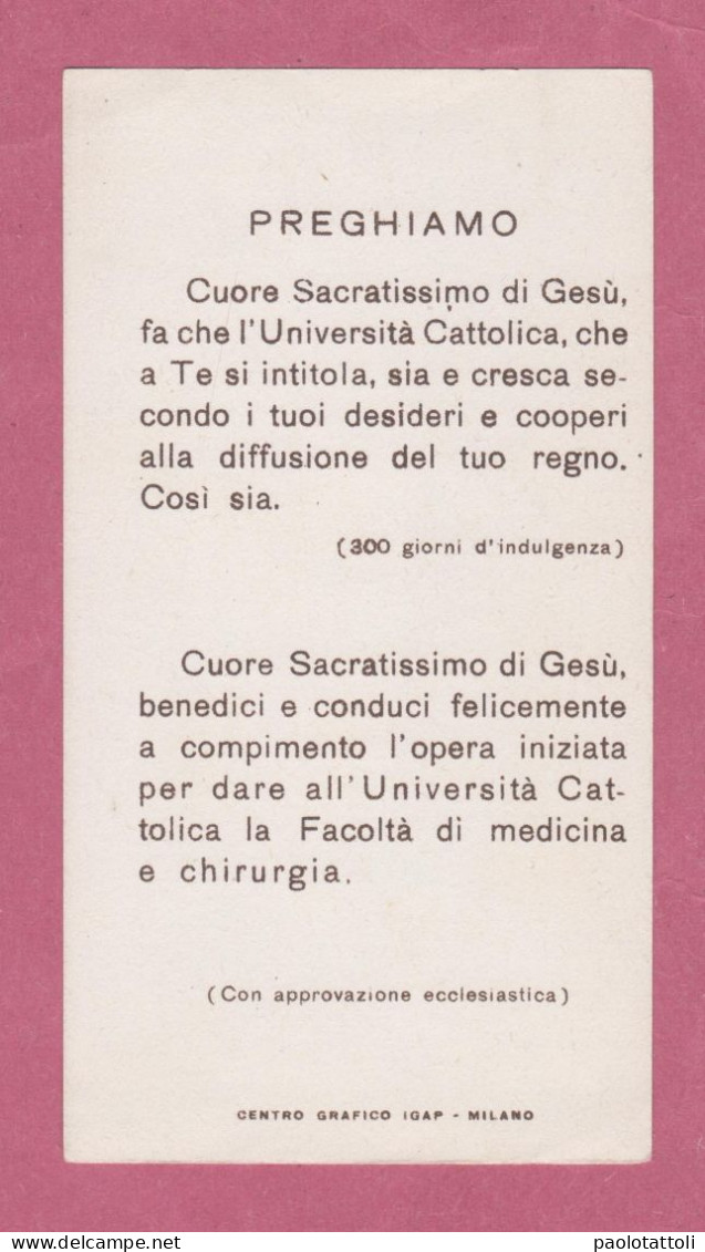 Santino, Holy Card- Il Sacro Cuore Benedica Chi Prega Offre E Lavora Per La Sua Universalità- - Images Religieuses