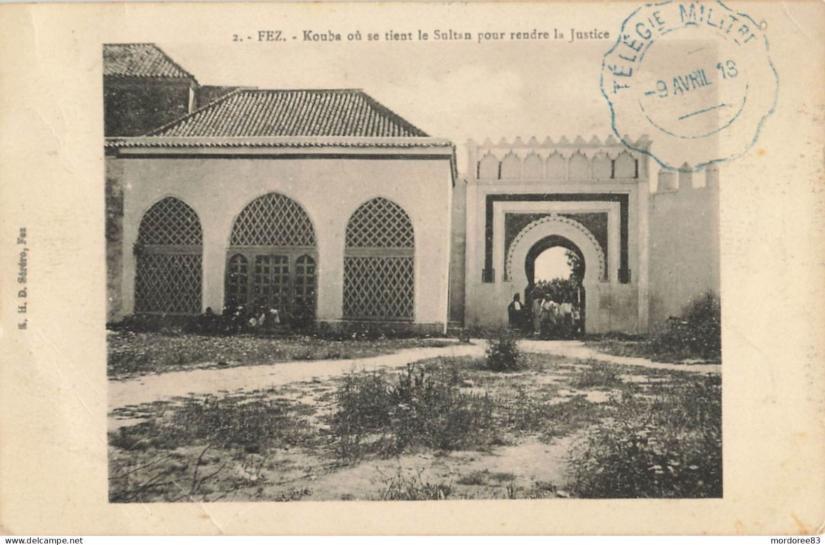 CARTE FM TRESOR ET POSTES FEZ 10/4/1918 CACHET TELEGRAPHIE MILITAIRE POUR BORDEAUX - Briefe U. Dokumente