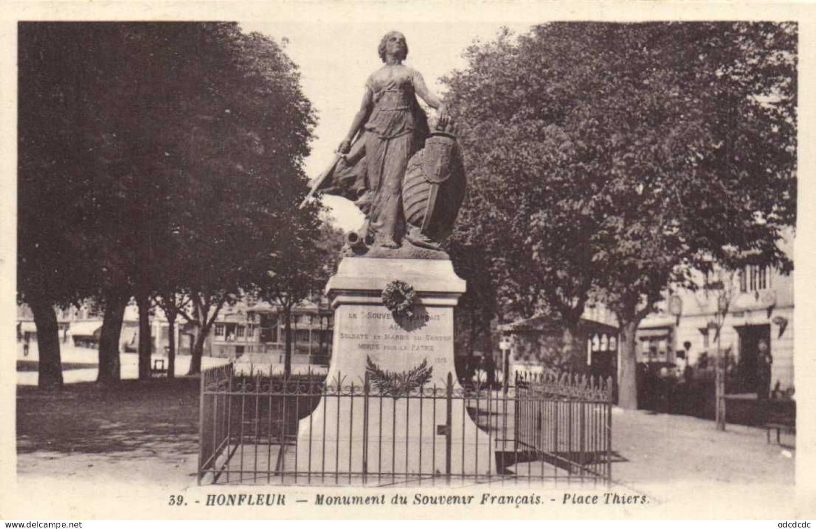 HONFLEUR  Monument Du Souvenir Français Place Thiers  RV - Honfleur