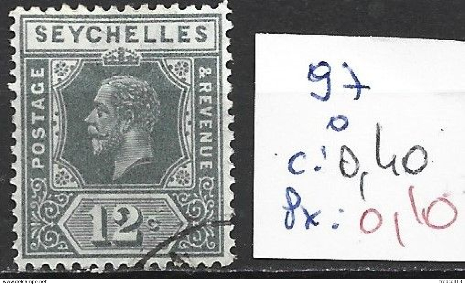 SEYCHELLES 97 Oblitéré Côte 0.40 € - Seychellen (...-1976)