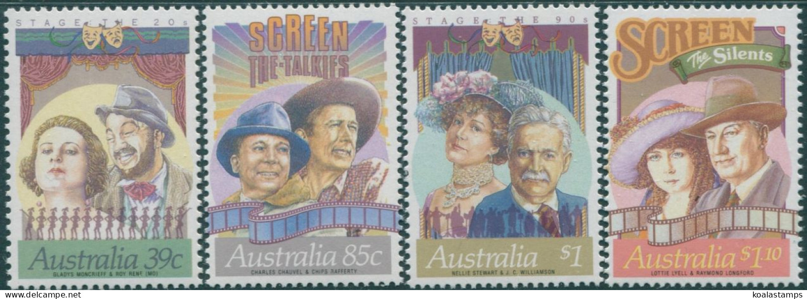 Australia 1989 SG1208-1211 Stage And Screen Personalities Set MNH - Otros & Sin Clasificación