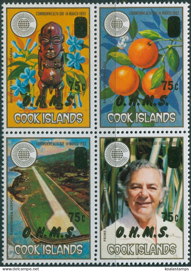 Cook Islands OHMS 1985 SGO46-O49 Commonwealth Day Set MNH - Cookinseln