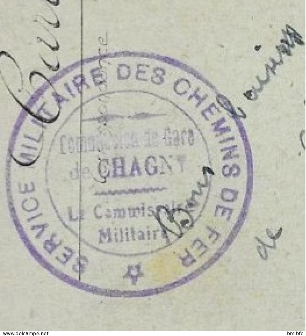 CHAGNY - Pont De La Dheune Et Abattoirs (tampon Au Verso Service Militaire Des Chemins De Fer) - Chagny