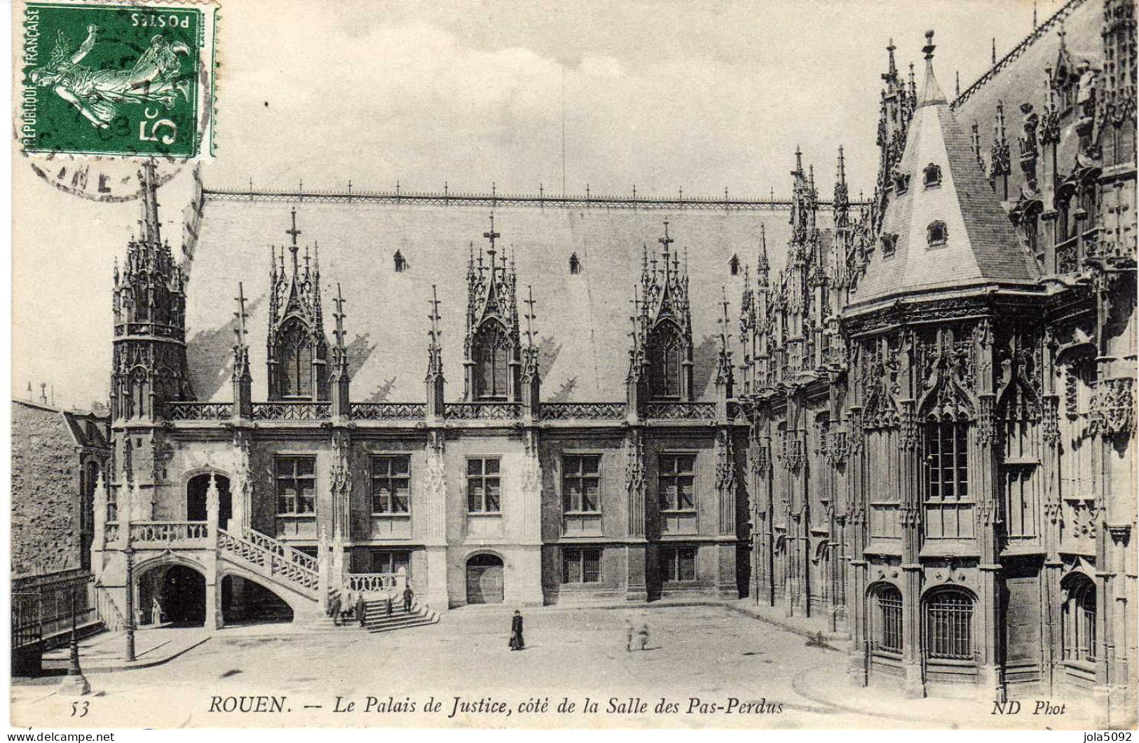 76 - ROUEN - Le Palais De Justice Du Côté De La Salle Des Pas-Perdus - Rouen