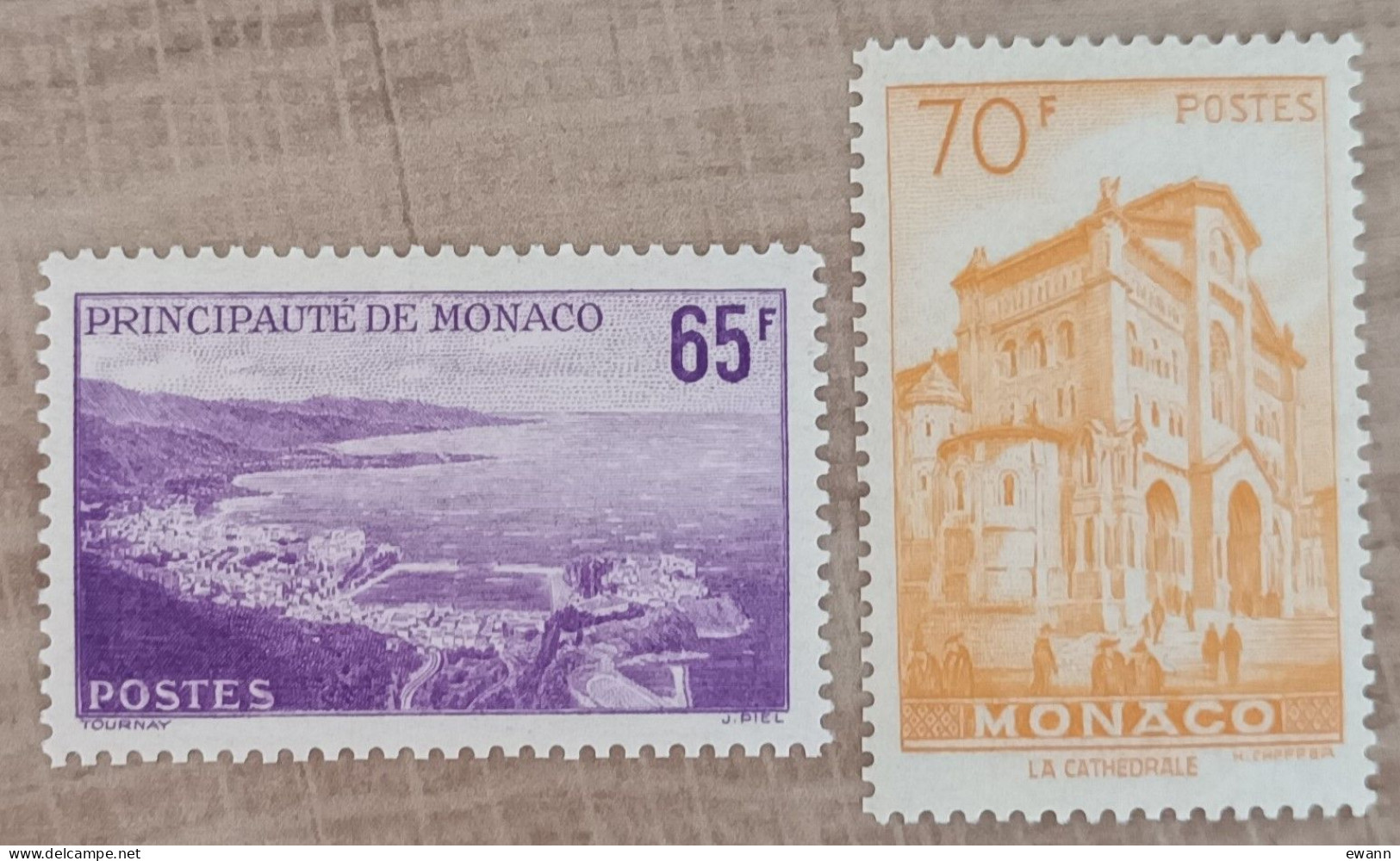 Monaco - YT N°487, 488 - Vues De La Principauté - 1957 - Neuf - Neufs