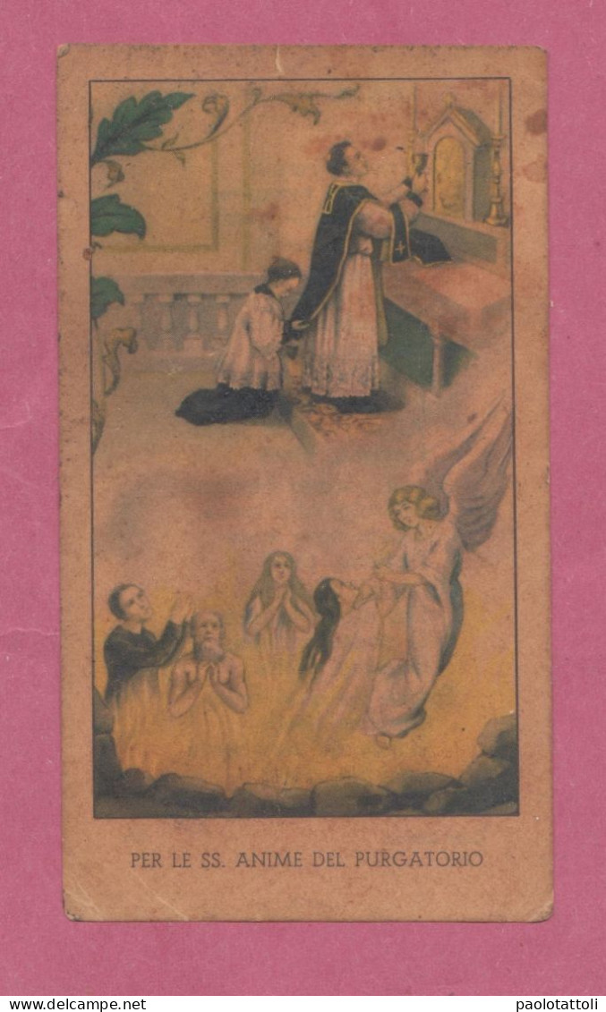 Santini, Holy Card. Per Le Sanrtissime Anime Del Purgatorio. Ed. GMi N° 211-  Dim. 105 X60 Mm - Andachtsbilder