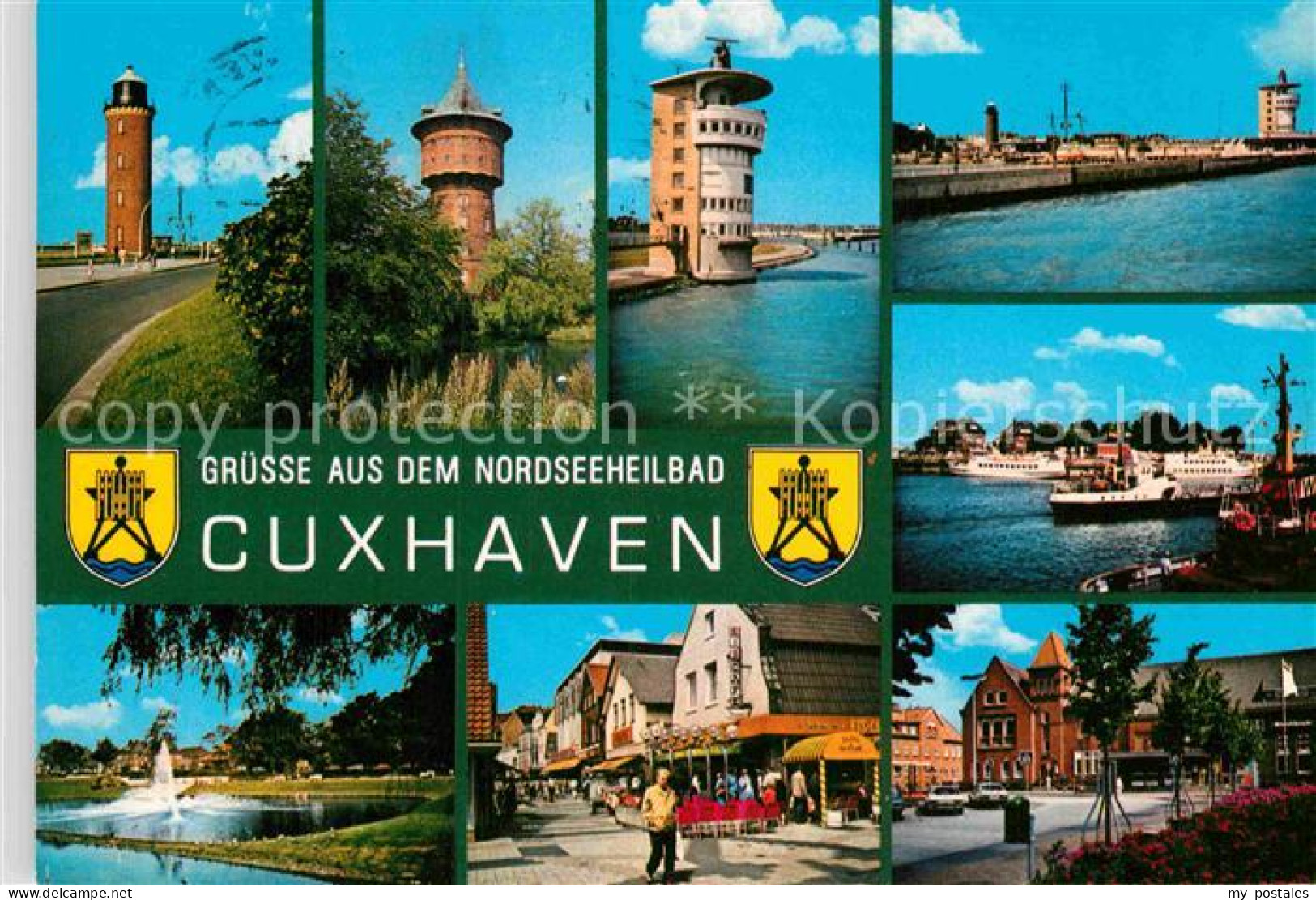 72900076 Cuxhaven Duhnen Nordseebad Leuchtturm Hafen Park Fussgaengerzone Rathau - Cuxhaven