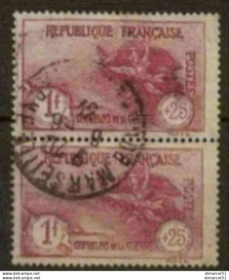 RARETE ROSE CLAIR Tenant à FONCE Et CENTRE DECALE Vers Gauche Seulmt Sur Timbre Du Haut N°231 TBE - Used Stamps