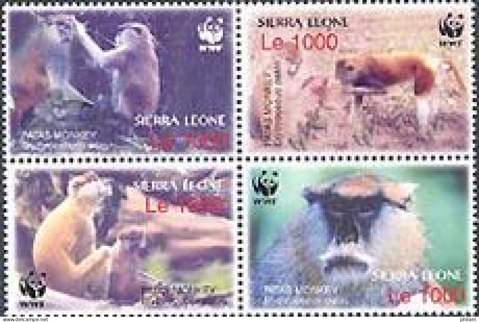 SIERRA LEONE 2004 - WWF - Le Singe Patas - 4 V. - Nuevos