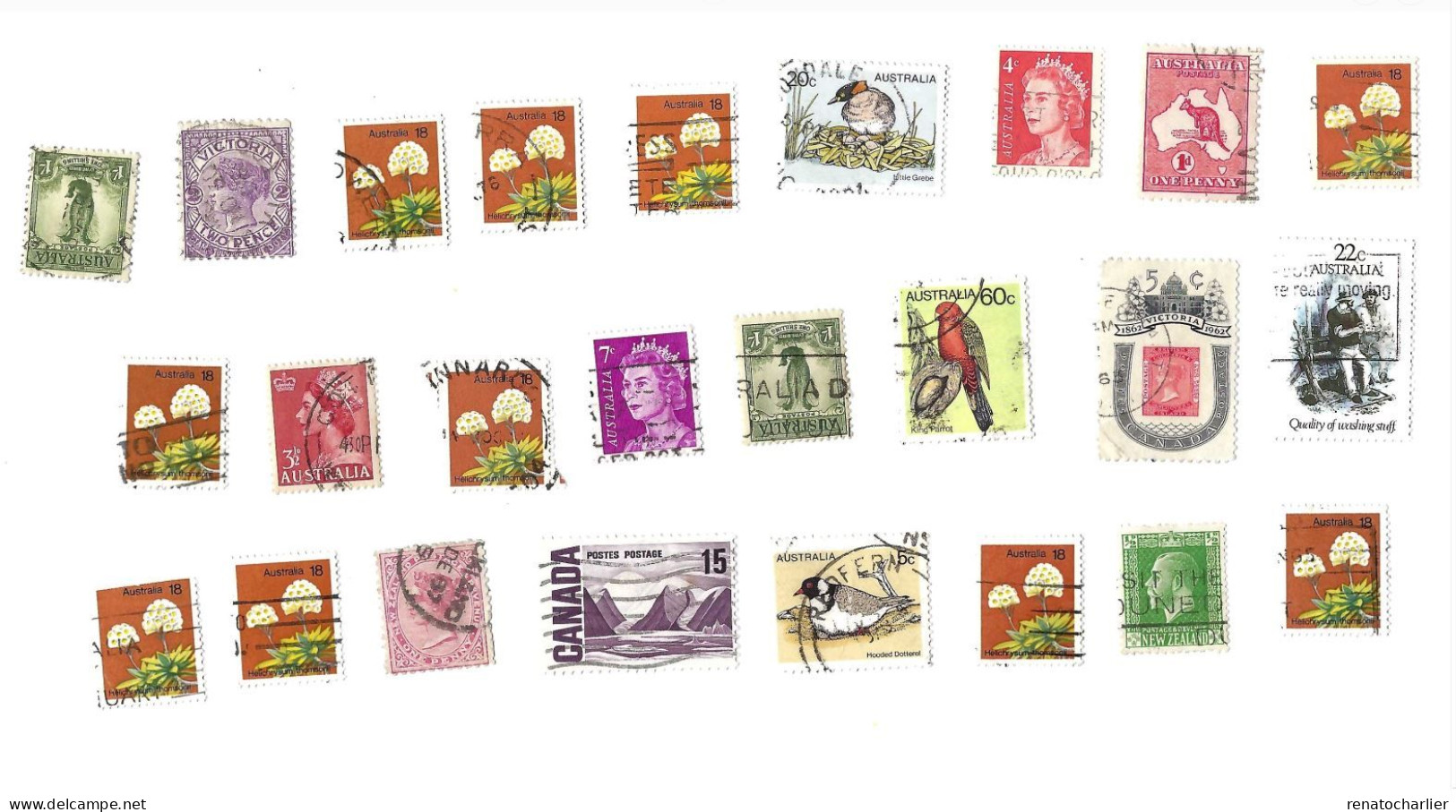 Collection De 80 Timbres Oblitérés. - Collezioni