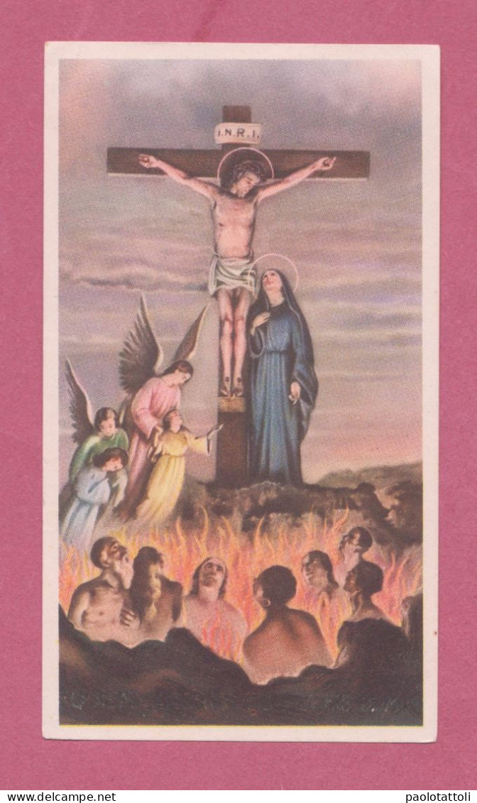 Santino, Holy Card- Laude Ai Morti. Con Approvazione Ecclesiastica- Ed. Enrico Bertarelli N° 2-451- Dim. 105x 60mm - Devotion Images