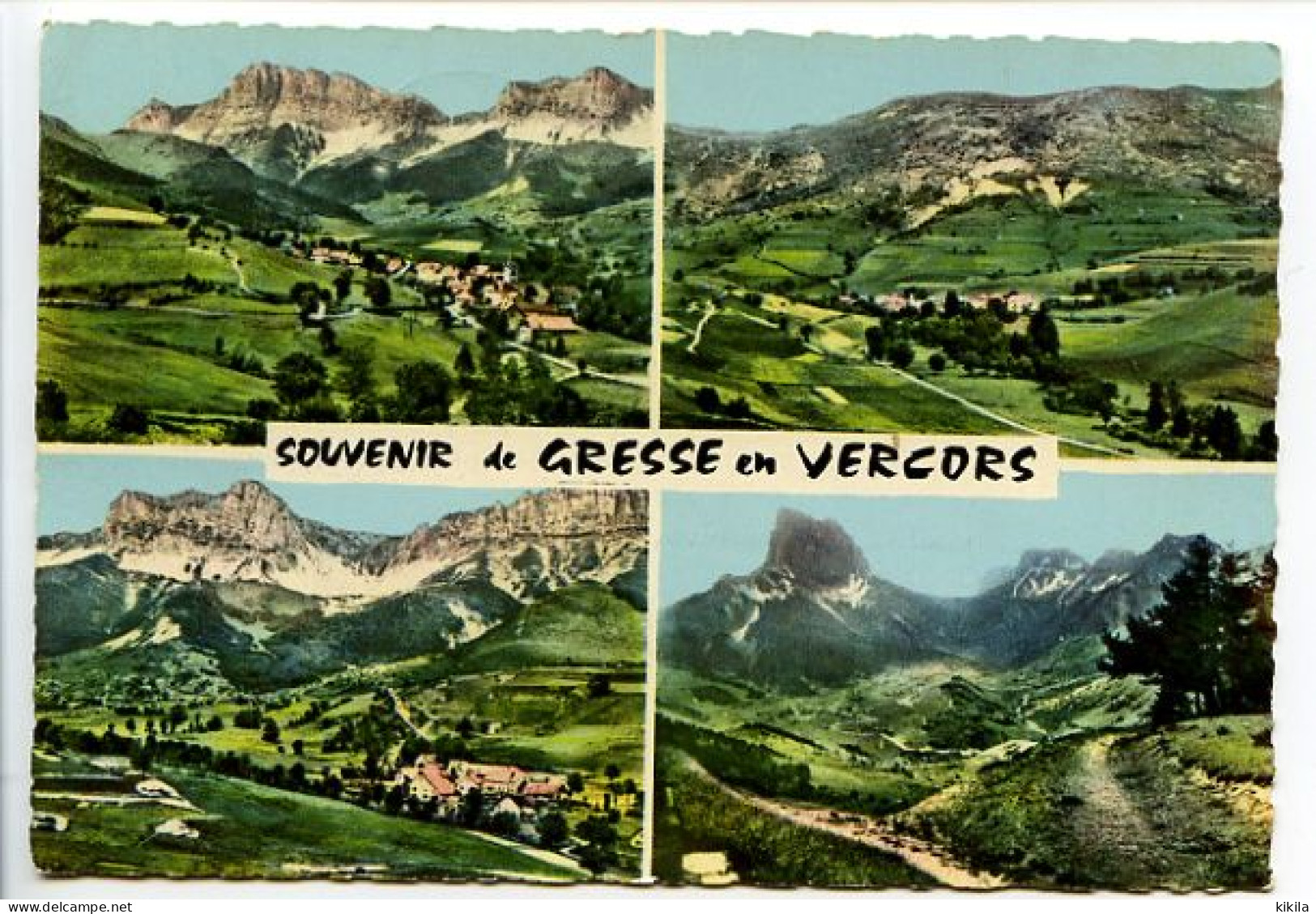 CPSM Dentelée 10.5 X 15 Isére  GRESSE EN VERCORS  Vue Générale   Hameau De La Ville Et Roche Rousse    Mont Aiguille - Other & Unclassified