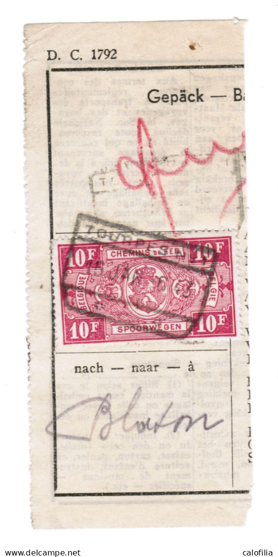 Fragment Bulletin D'expedition, Obliterations Centrale Nettes, TOURPES 1, RARE - Gebraucht