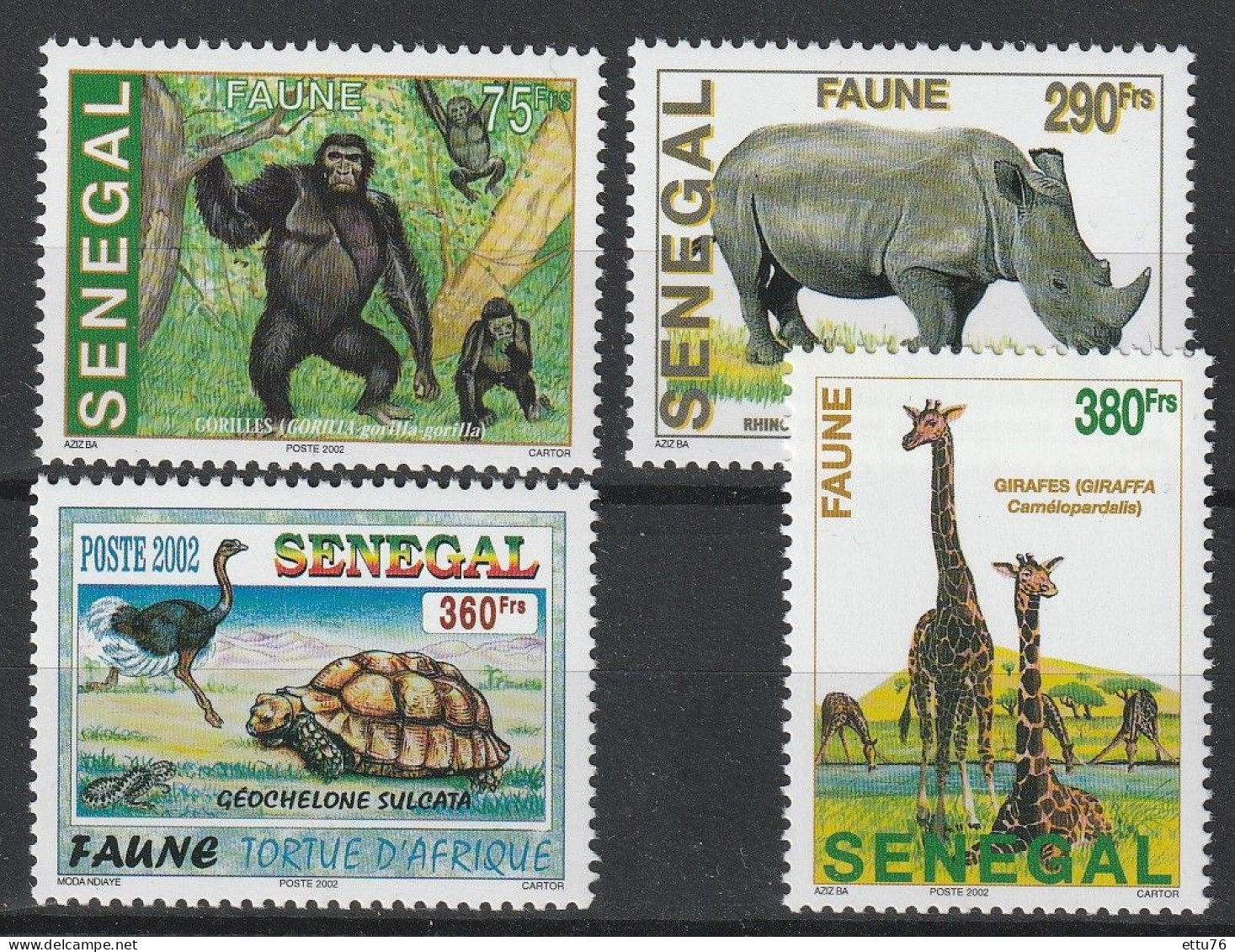 Senegal  2002  Animals,Birds Set  MNH - Sonstige & Ohne Zuordnung