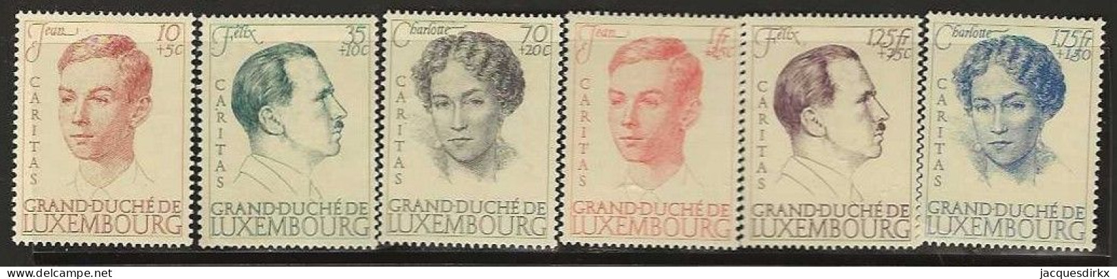 Luxembourg  .  Y&T .   324/329  .   * VLH .    Neuf Avec Gomme Et Une Trace Tres Légère D'une Charnière - Unused Stamps