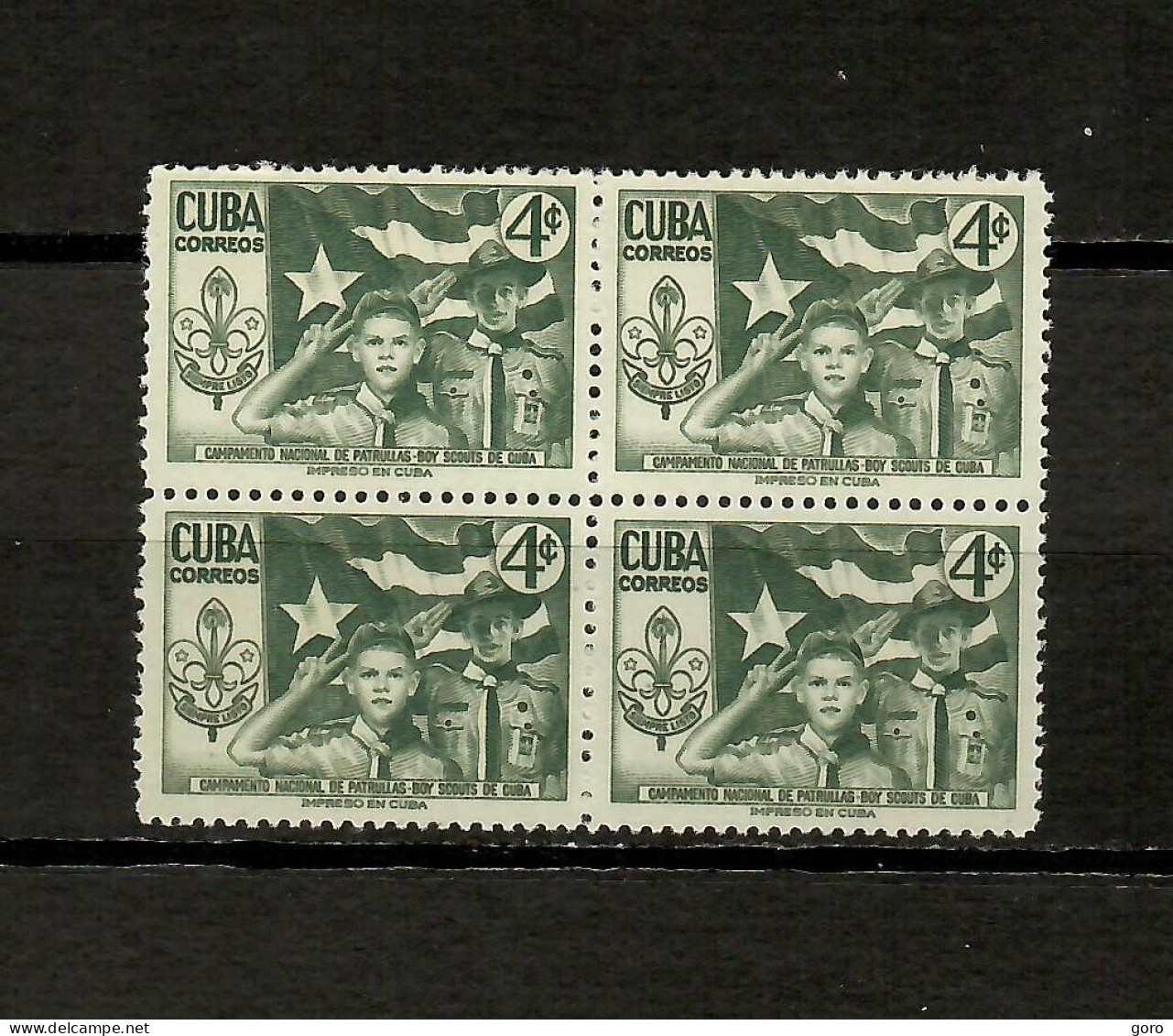 Cuba  1954  .-   Y&T  N   416   ( X 4 )    ** - Unused Stamps