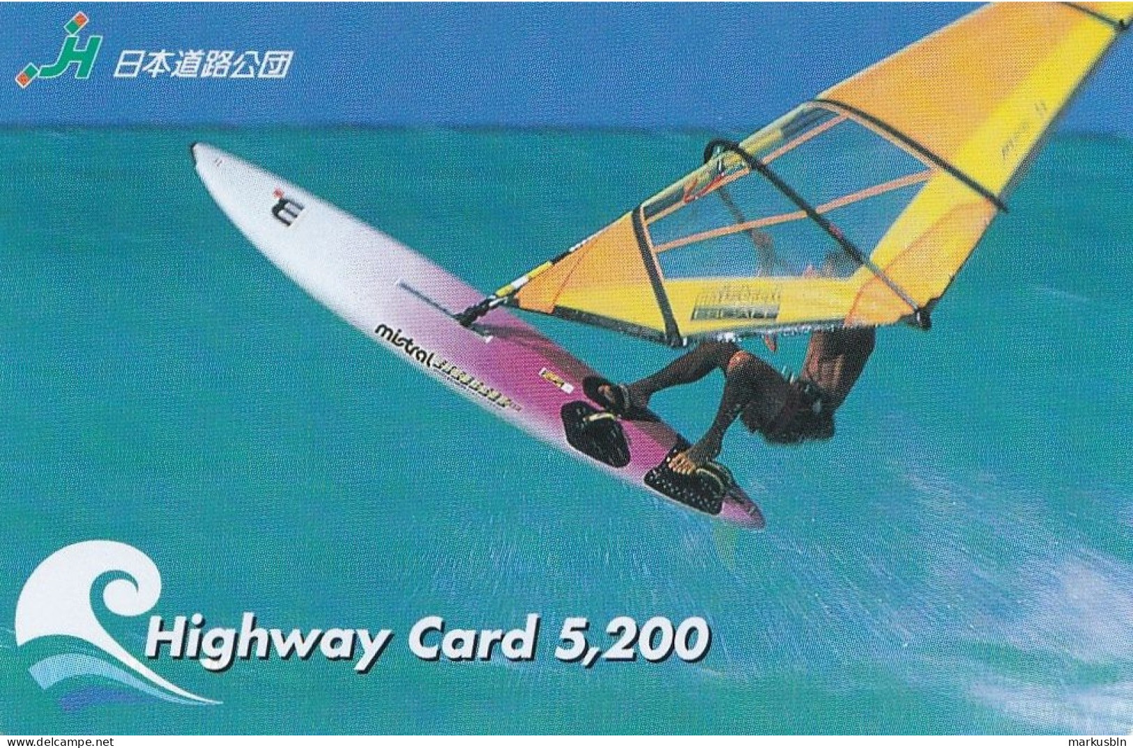 Japan Prepaid Highway Card 5200 - Sailing Surfing - Japon