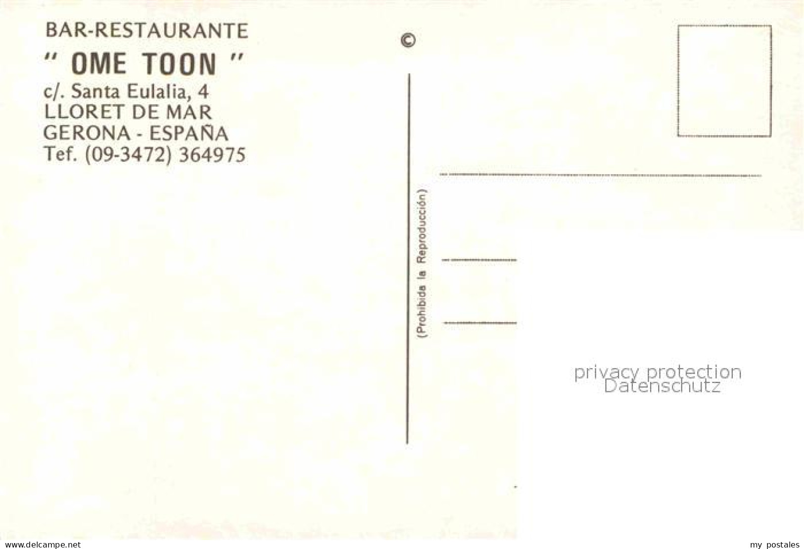72899458 Lloret De Mar Bar Restaurant Ome Toon  - Altri & Non Classificati