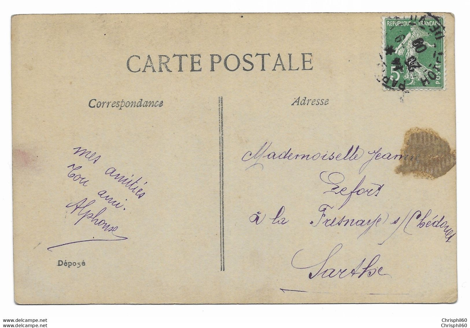 CPA RARE Circulée En 1909 - Austerlitz - Doré Sur La Tranche - ELD - - Storia