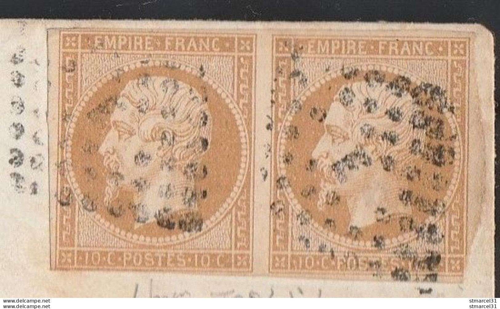 PAIRE Du N°13B Brun Clair TBE Et BE Signé Cote 150€ - 1853-1860 Napoleone III