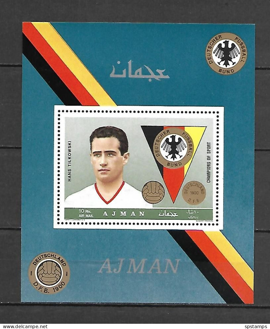 Ajman 1969 Champions Of Sports - Football - Germany Team - Hans Tilkowski MS MNH - Altri & Non Classificati