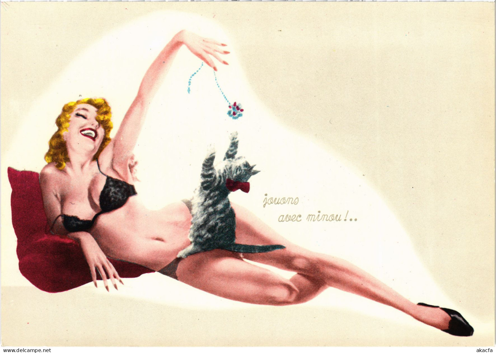 CPM AK Sexy Woman With A Cat PIN UP RISQUE NUDES (1410502) - Pin-Ups