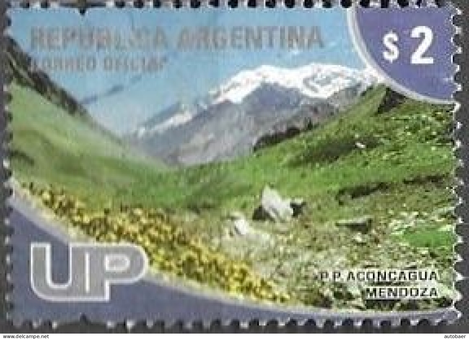 Argentina 2008 Definitives U.P. UP Tourism Aconcagua Mi. 3227C Used Cancelled Gestempelt Oblitéré - Usados