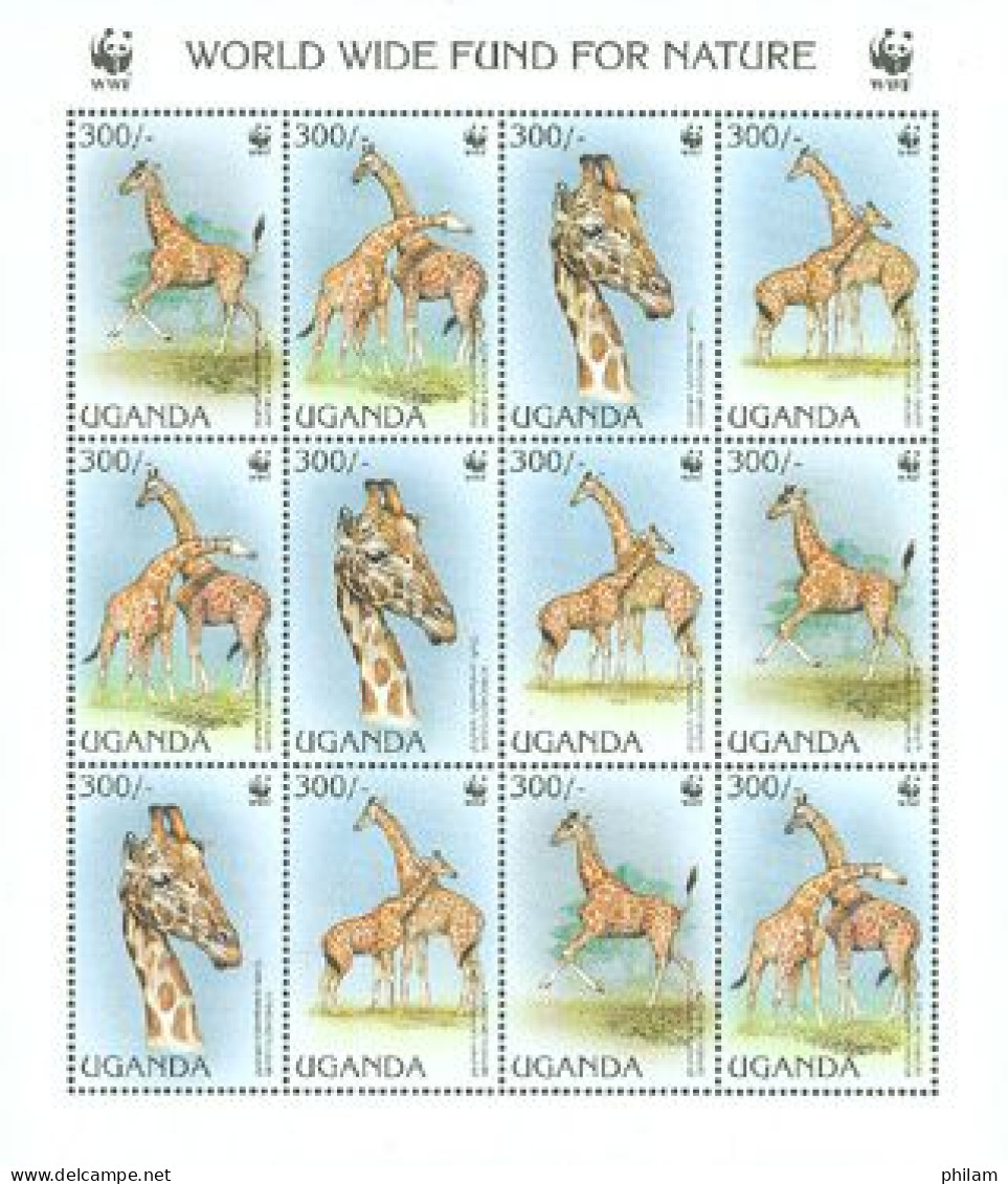 OUGANDA 1997 - WWF - La Girafe Rottchild - Feuillet  - Unused Stamps