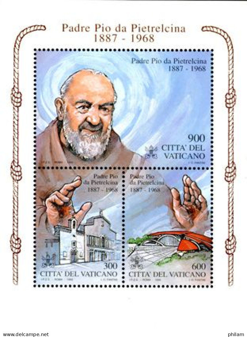 VATICAN 1998 - Père Pietro De Pietrelcina - BF - Blocks & Sheetlets & Panes