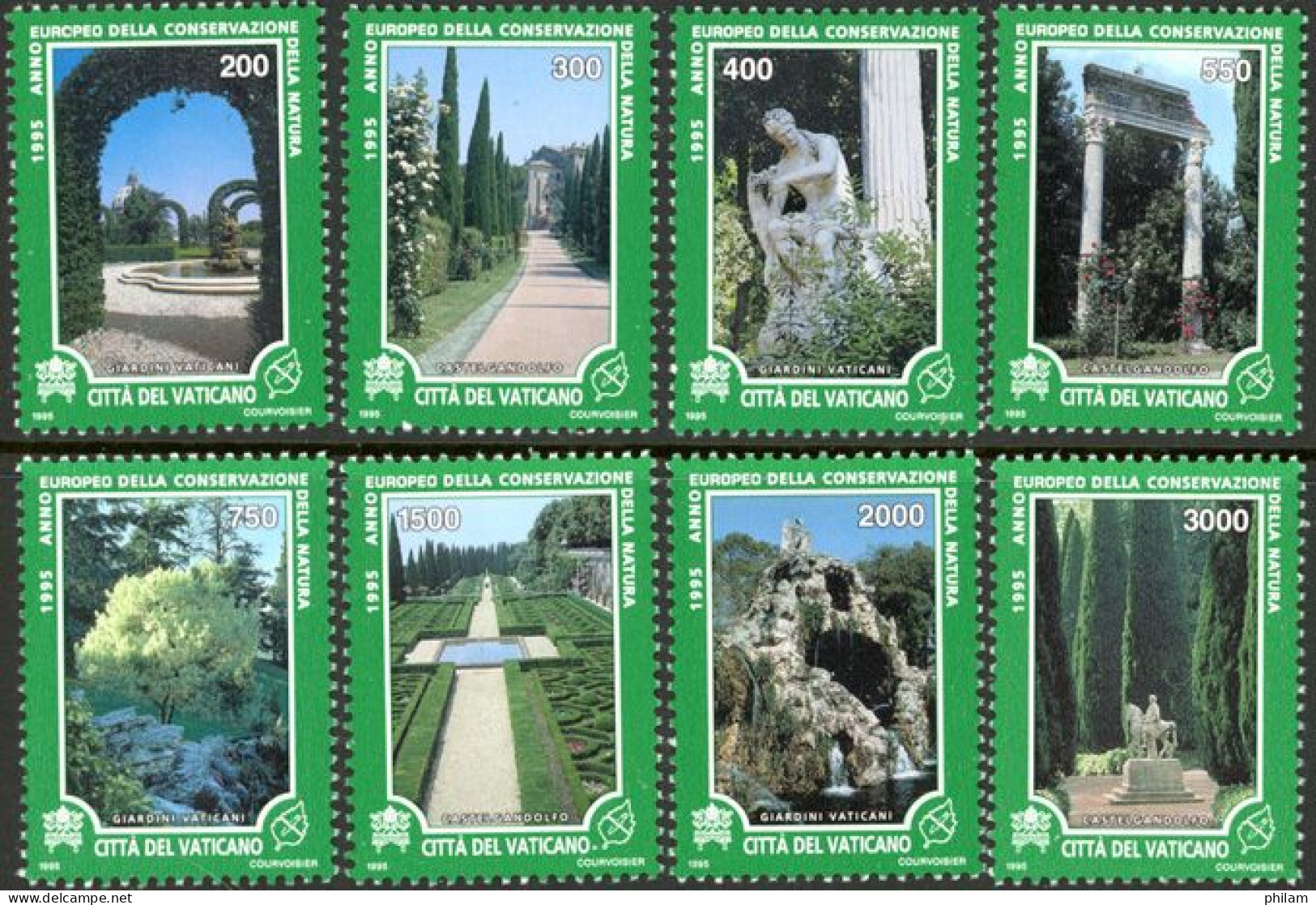 VATICAN 1995 - Année Européenne De La Conservation De La Nature - 8 V. - Unused Stamps