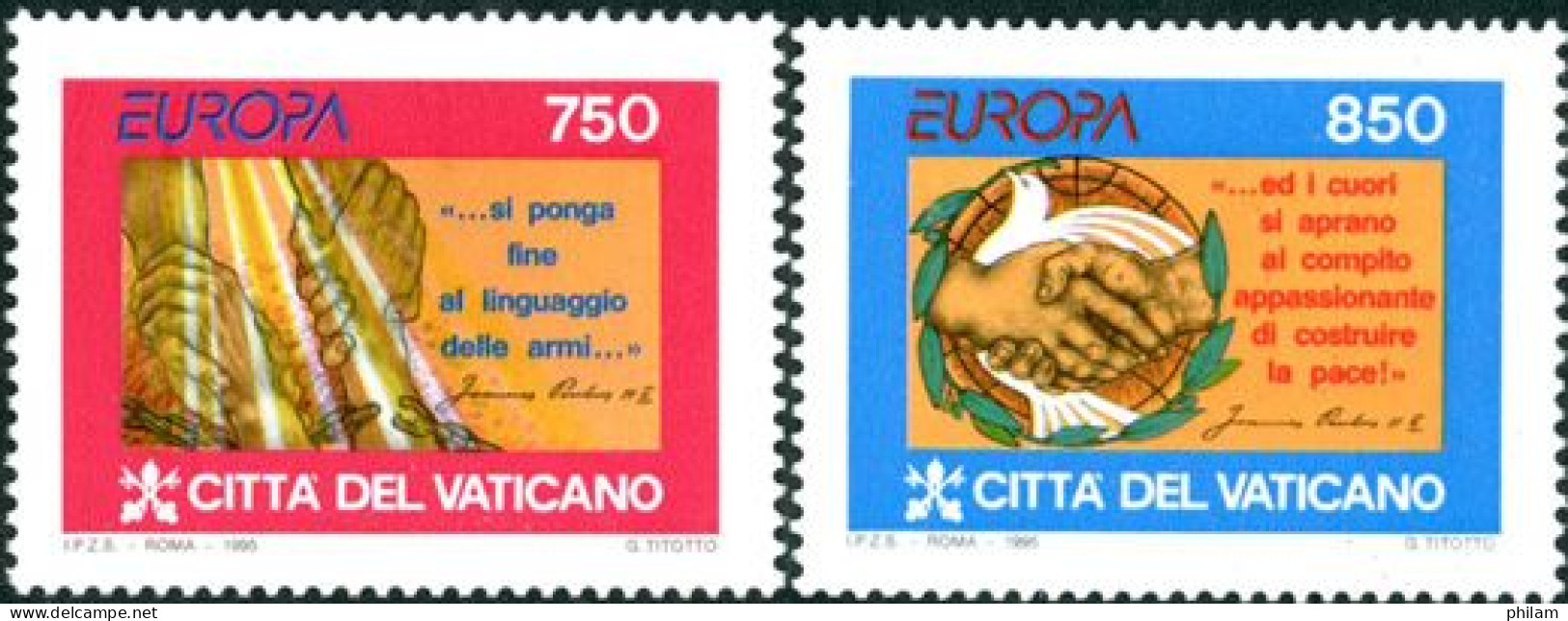 VATICAN 1995 - Europa - Paix Et Liberté - 2 V. - Neufs